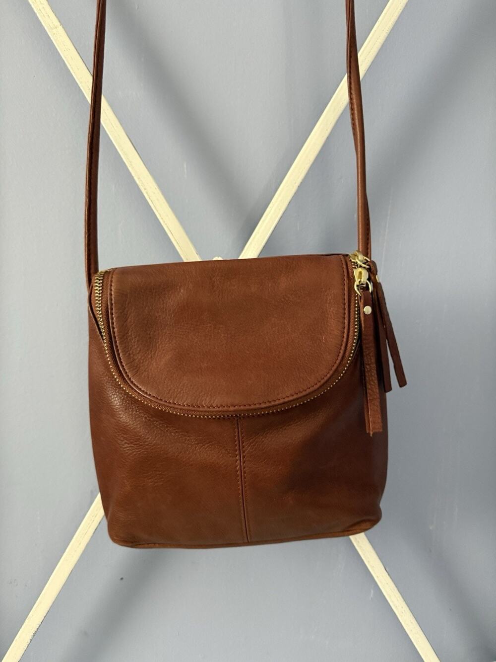 Osgoode Marley Emery Small Crossbody Chianti Leather RFID Brown